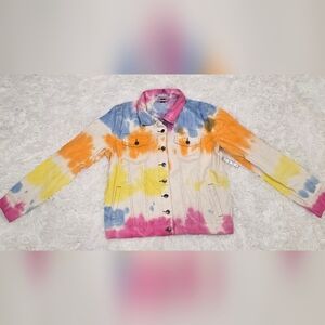 Taxi- Tie-Dye Jean Jacket. Size M. NWT
